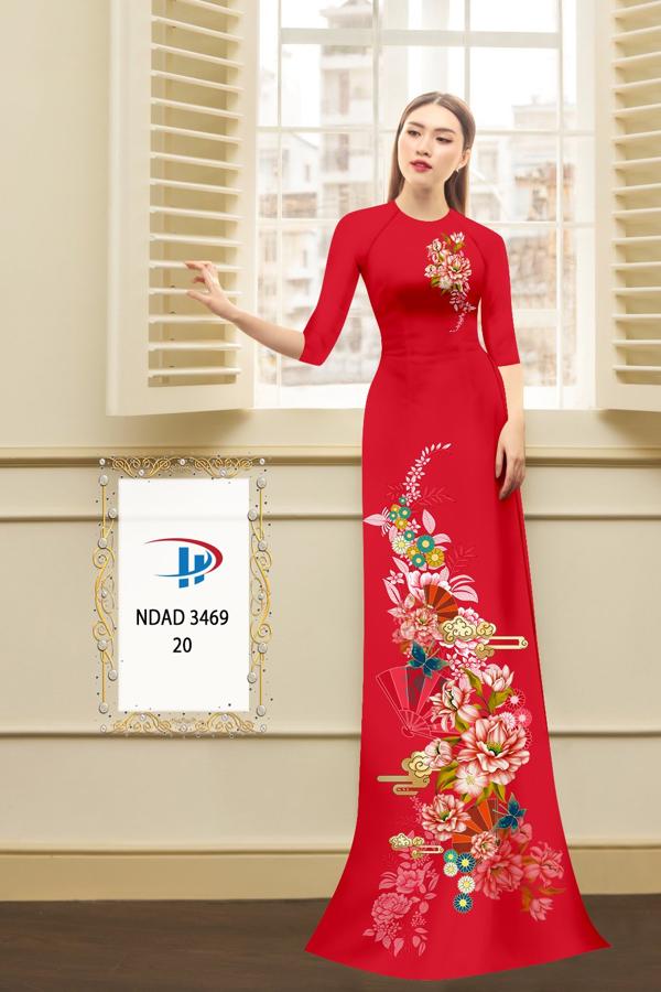 Vải Áo Dài Hoa In 3D AD NDAD3469 24